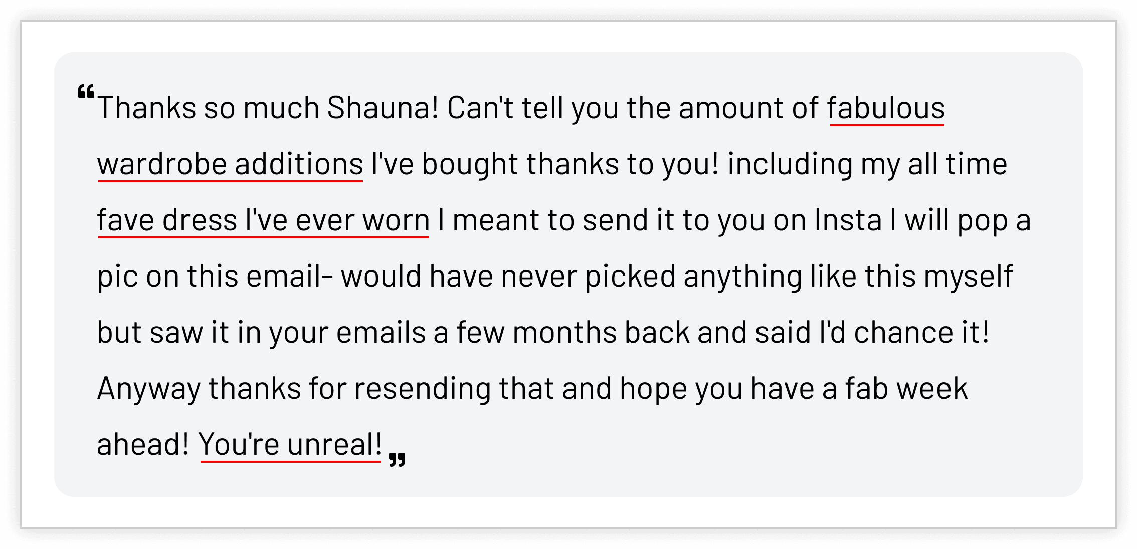 WHAT OUR CUSTOMERS SAY